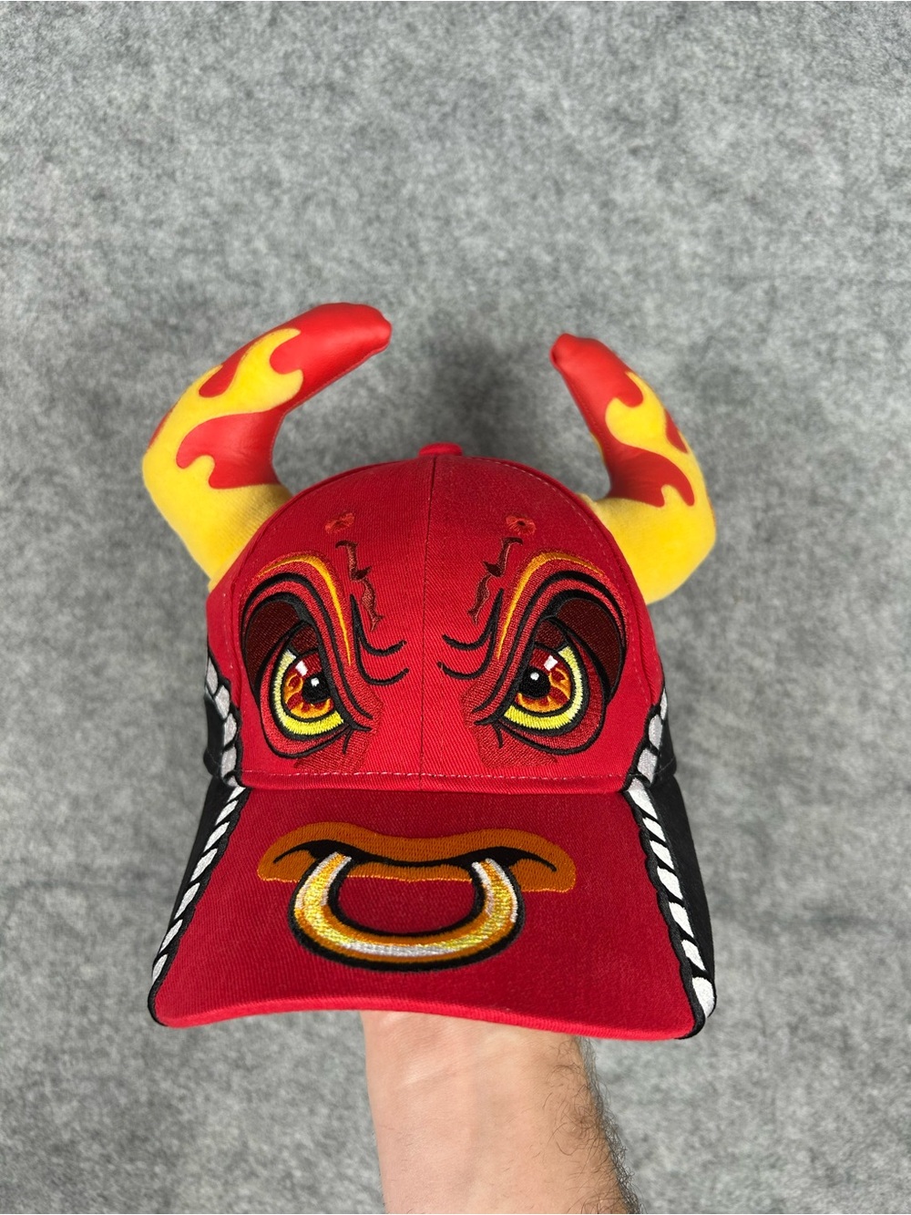 Vintage Monster Jam El Toro Loco Bull With Horns Adjustable Hat monster Truck